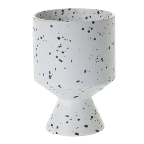 White Speckled Plant Pot - Picture 1 of 1